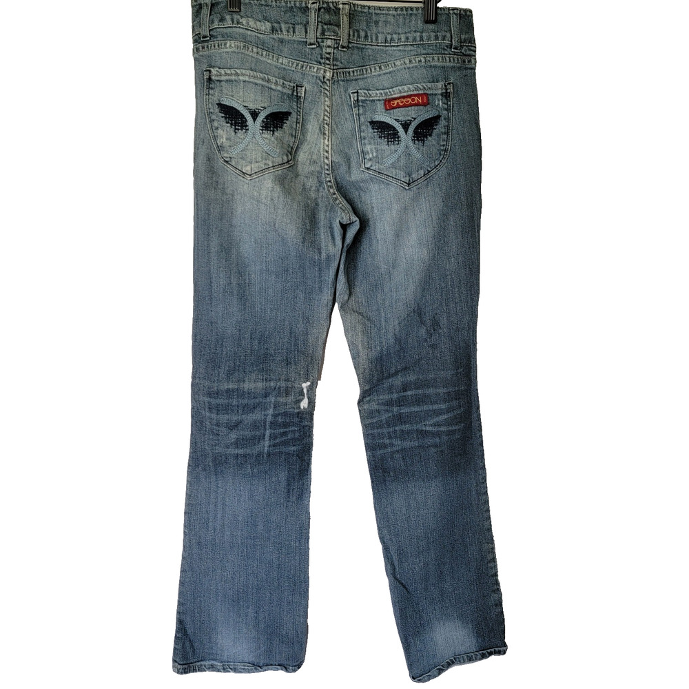 Sasson VTG Bootcut Boogie Jeans Thrashed 2 Stains Womens 8 Ooh La La 80's 33x31